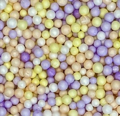 Пінопластові кульки 2-3 мм (Бежево-бузкове асорті) 1л peno-beigelilac фото