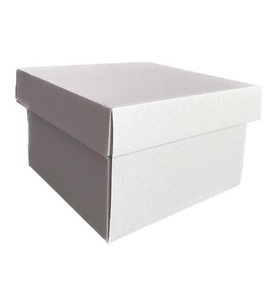 Подарункова коробка двосторонній картон "Біла" (15х15х9) white-6 фото