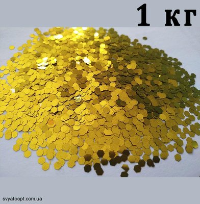 Чешуйки Блискітки золото (1 кг) 5368 фото