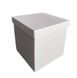 Подарункова коробка двосторонній картон "Біла" (20х20х20) white-7 фото 1