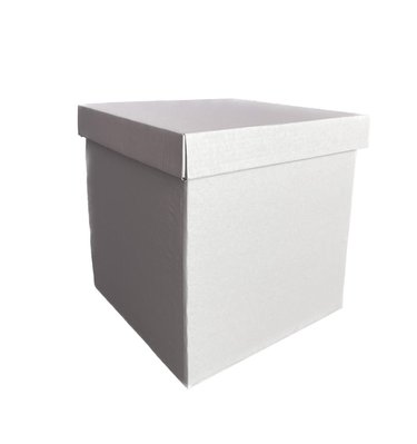 Подарункова коробка двосторонній картон "Біла" (25х25х25) white-9 фото