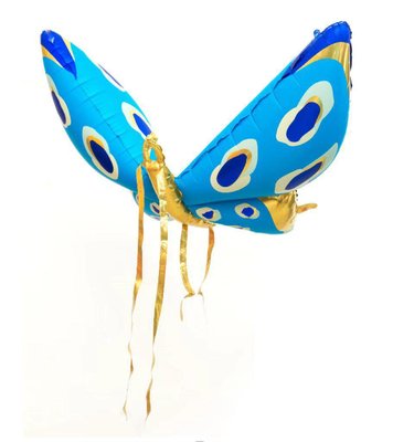 Фольгована фігура "Метелик 4D блакитний в інд. уп." Китай T-258 фото