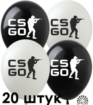 Повітряні кульки ТМ SHOW (20 штук в упаковці) 12" (Counter Strike) CS-1-20 фото