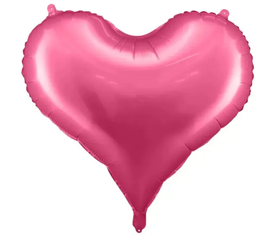 Фольгована фігура Серце Яскраво рожеве сатин Partydeco FB141S-081 фото