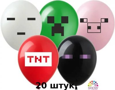 Кульки ТМ Show (1 ст.) 12" (Майнкрафт-2) (20 шт.) MC-2-20 фото