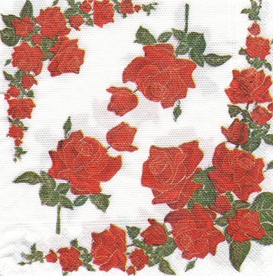 Серветки "Троянда" (33х33) (20 штук) 5652 фото