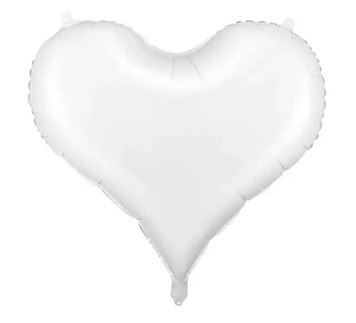 Фольгированная фигура Сердце белое Partydeco FBFB141-008 фото