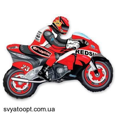Фольгована фігура велика Мотоцикл червоний Flexmetal (в Інд. уп.) 1207-0830 фото