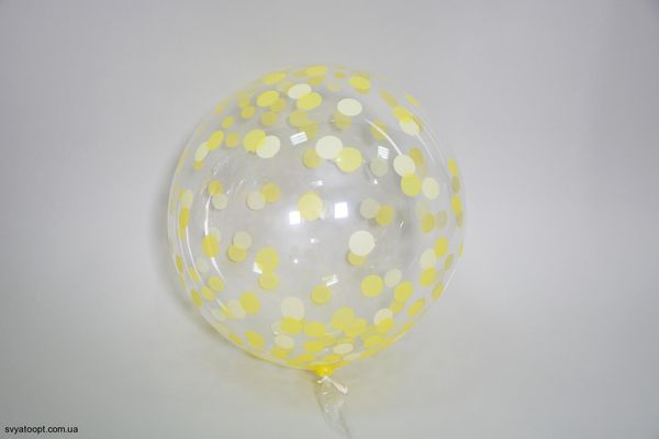 3D сфера Bubble Кружечки жовті (18") Китай R05 фото