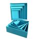 Набір подарункових коробок "Блакитні" (4 шт.) двосторонній картон (h-9) lightblue фото 1