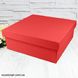 Подарункова коробка двосторонній картон"червона" (30х30х9) 6080 фото 1