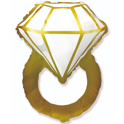 Фольгированная фигура большая Золотое кольцо Flexmetal (в Инд. уп.) 3207-3538 фото