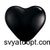 Кулі-серця Калісан 12" (Чорний (Black)) (100 шт) 5354 фото