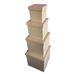 Набір великих подарункових коробок "Крафтові" (4 шт.) двосторонній картон (h-30) kraft-7 фото 1