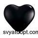 Шары-сердца Калисан 12" (Черный (Black)) (100 шт) 5354 фото 1