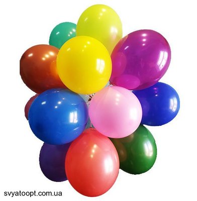 Повітряні кульки Китай якість 10" - 25 см (Асорті) 5012 фото