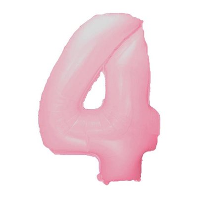 Фольга рожева пастель цифра 4 (Flexmetal) (в Інд.уп) FM-pink-4 фото