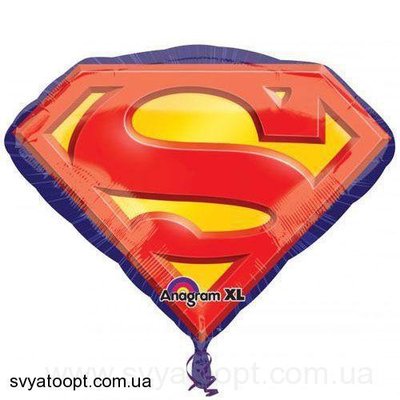 Фольгована фігура велика Емблема Супермена Anagram 1207-2764 фото