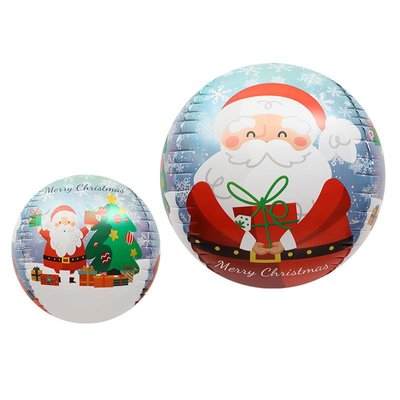Фольга 3D сфера Новорічна синя Санта з подарунками Китай (22") 22209 фото