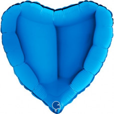 Фольга Серце 18" Синій (Grabo) 18000B фото