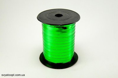 Стрічка металізована 5 мм (зелена) 1619 фото