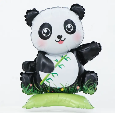 Стояча фольгована фігура "Панда з листям" 58х39 см.в інд. уп. Китай 3374-0039 фото