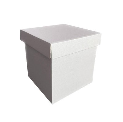 Подарункова коробка двосторонній картон "Біла" (15х15х15) white-5 фото