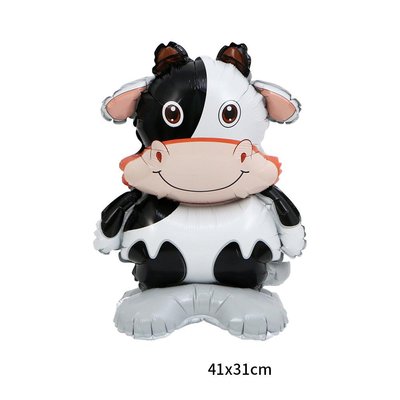 Стоячая маленькая фольгированная фигура "Корова в инд. уп." Китай T-237 фото