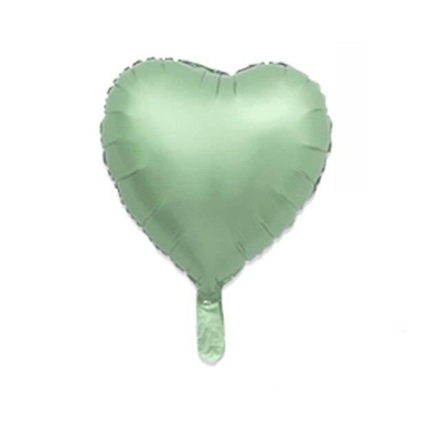 Серце сатин зелене 18" Китай Т-274 фото