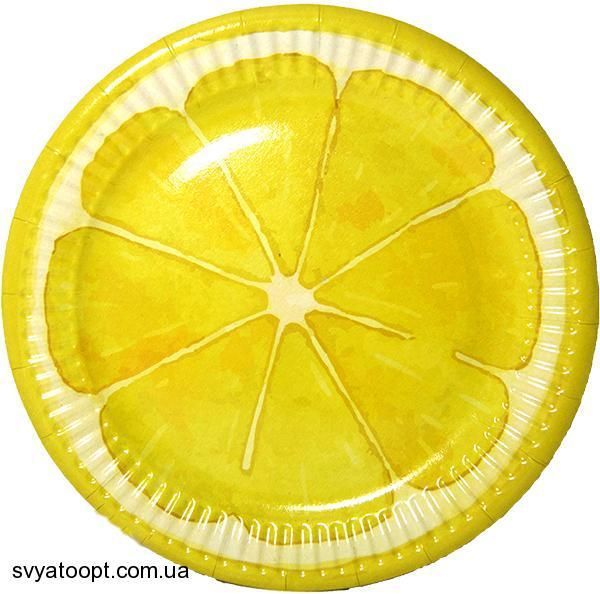 Тарілки "Лимон" (18,0 см)(10шт-уп) 7202 фото