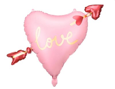 Фольгована фігура Серце Love зі стрілою Partydeco FB172 фото