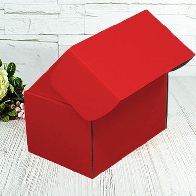 Подарочная коробка самосборная маленькая "Красная" (16х11х10) 9254 фото
