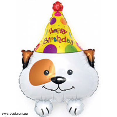 Фольгована фігура Собака Happy Birthday (Китай) (в індив. упаковці) 6565 фото