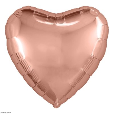 Фольга Agura 18" "серце рожеве золото" 750384 фото