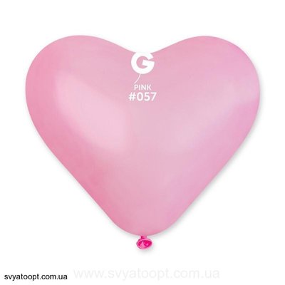 Шары-сердца Gemar 10" CR/57 (Ярко-розовый) (100 шт) 1105-0080 фото
