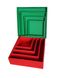 Набор подарочных коробок "Новый год зеленая-красная" (4 шт.) двусторонний картон (h-9) kor-NGZK-h9 фото 1