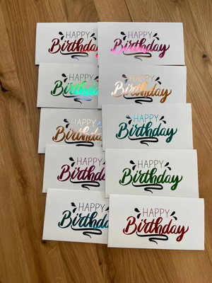 Конверт для грошей "Happy Birthday" асорті кольорове тиснення" 1шт party-60 фото