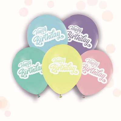 Воздушные шарики "Макарун Happy Birthday" (ТМ "Твоя Забава") (50 шт) TZ-5952 фото