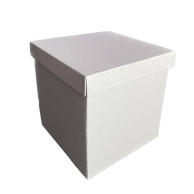 Подарункова коробка двосторонній картон "Біла" (20х20х20) white-7 фото