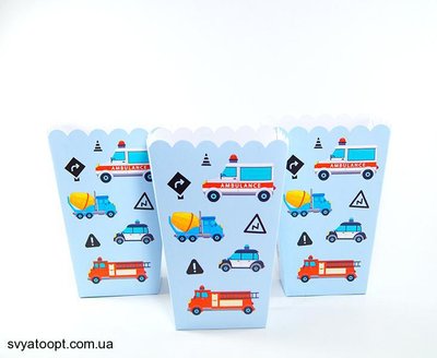 Коробочки для солодощів Транспорт (5шт/уп) 5503 фото