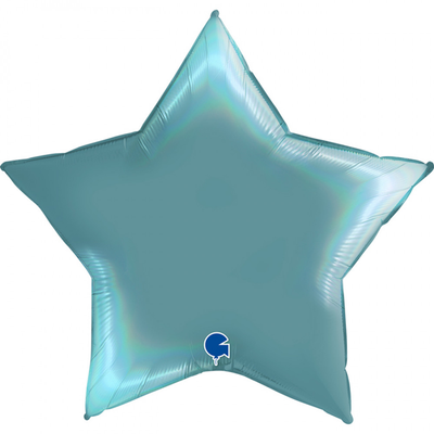 Фольга зірка 36" Голографічний платиновий Морський Тенеріф в Інд. упаковці (Grabo) 362Р02RHTS фото