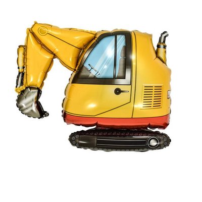 Фольгированная фигура Экскаватор желтый (Китай) (в инд. упаковке) 5373 фото