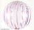 Фольга 3D сфера Bubble кристал рожевий Біла смужка (18") Китай 18008 фото