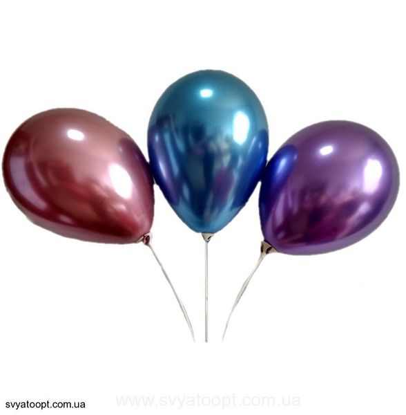 Повітряні кульки Qualatex Хром 7" (18 см) Блакитний (Blue) 3102-0497 фото