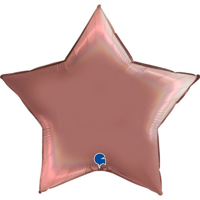 Фольга зірка 36" Блиск троянда в Інд. упаковці (Grabo) 362P04RHRG фото