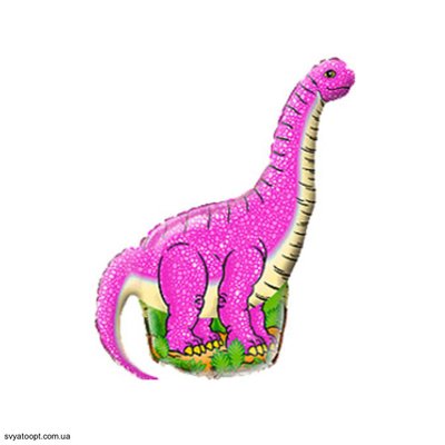 Фольгована фігура Динозавр 7 (рожевий) (Китай) (в індив. упаковці) 5126 фото