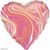 Фольга Агат серце 18" рожеве Anagram 3202-2728 фото