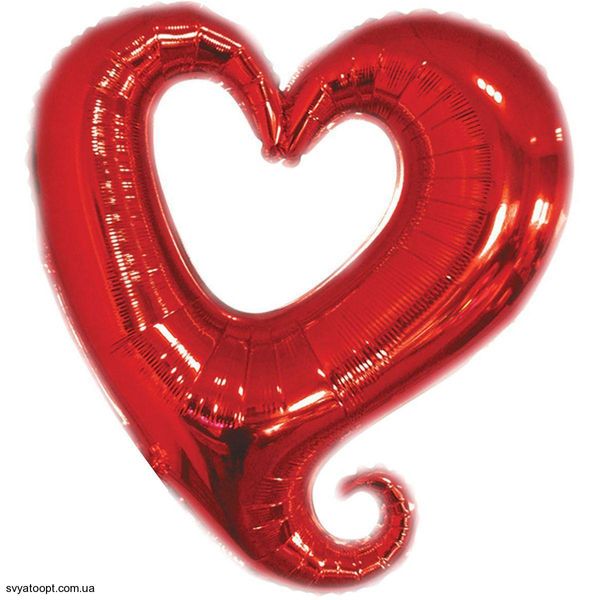 Фольгированная фигура большое сердце вензель Flexmetal 3207-0056 фото