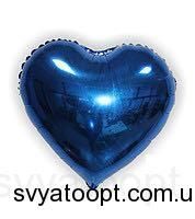 Фольга Китай сердце 18" Синее 2364 фото