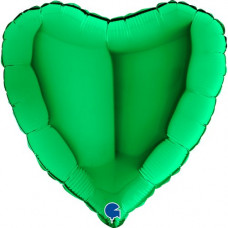Фольга Серце 18" Зелений (Grabo) 18020GR фото